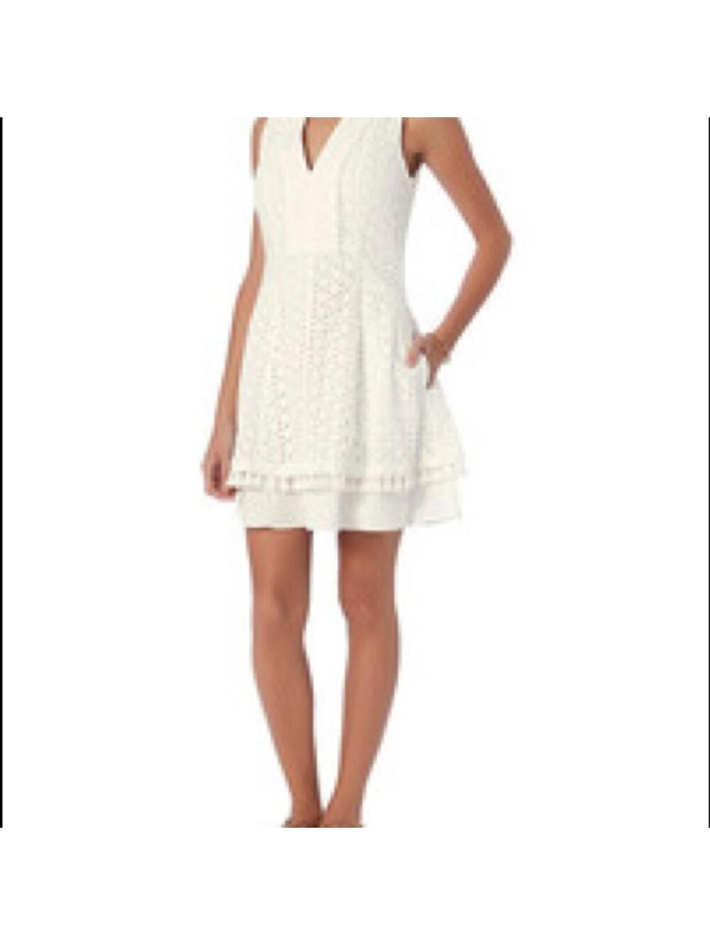 Derek Lam 10 Crosby White Eyelet Mini Summer Dress
